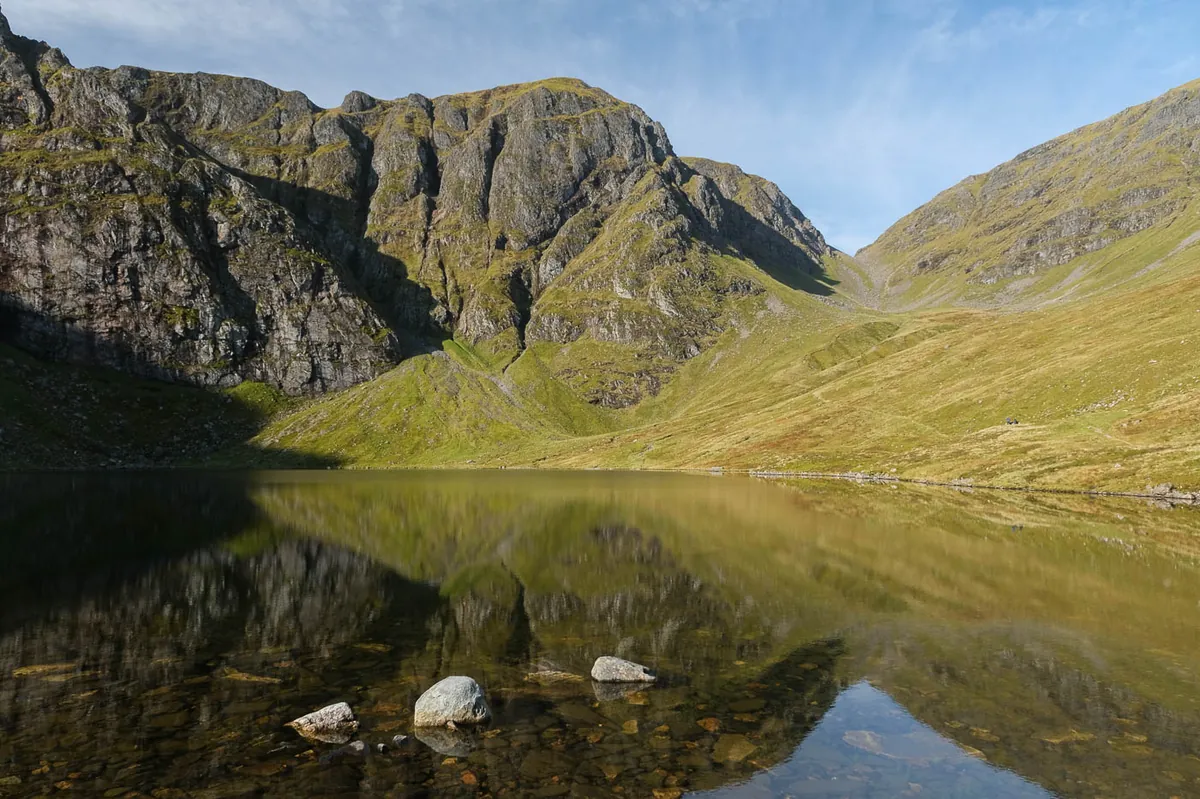Coire Àrdair beneath the cliffs of Craig Meagaidh
