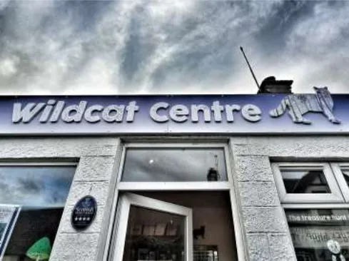 The Wildcat Centre exterior in Newtonmore village